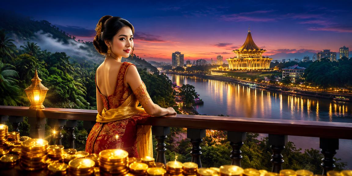 Pemain di Kuching menyemak odds perlawanan sukan dengan gaya Melayu tempatan